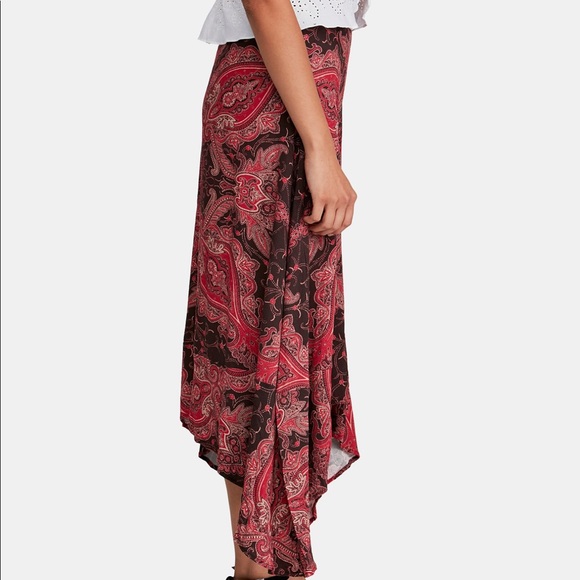 FREE PEOPLE Ruffled Hem Paisley Skirt - Picture 3 of 5